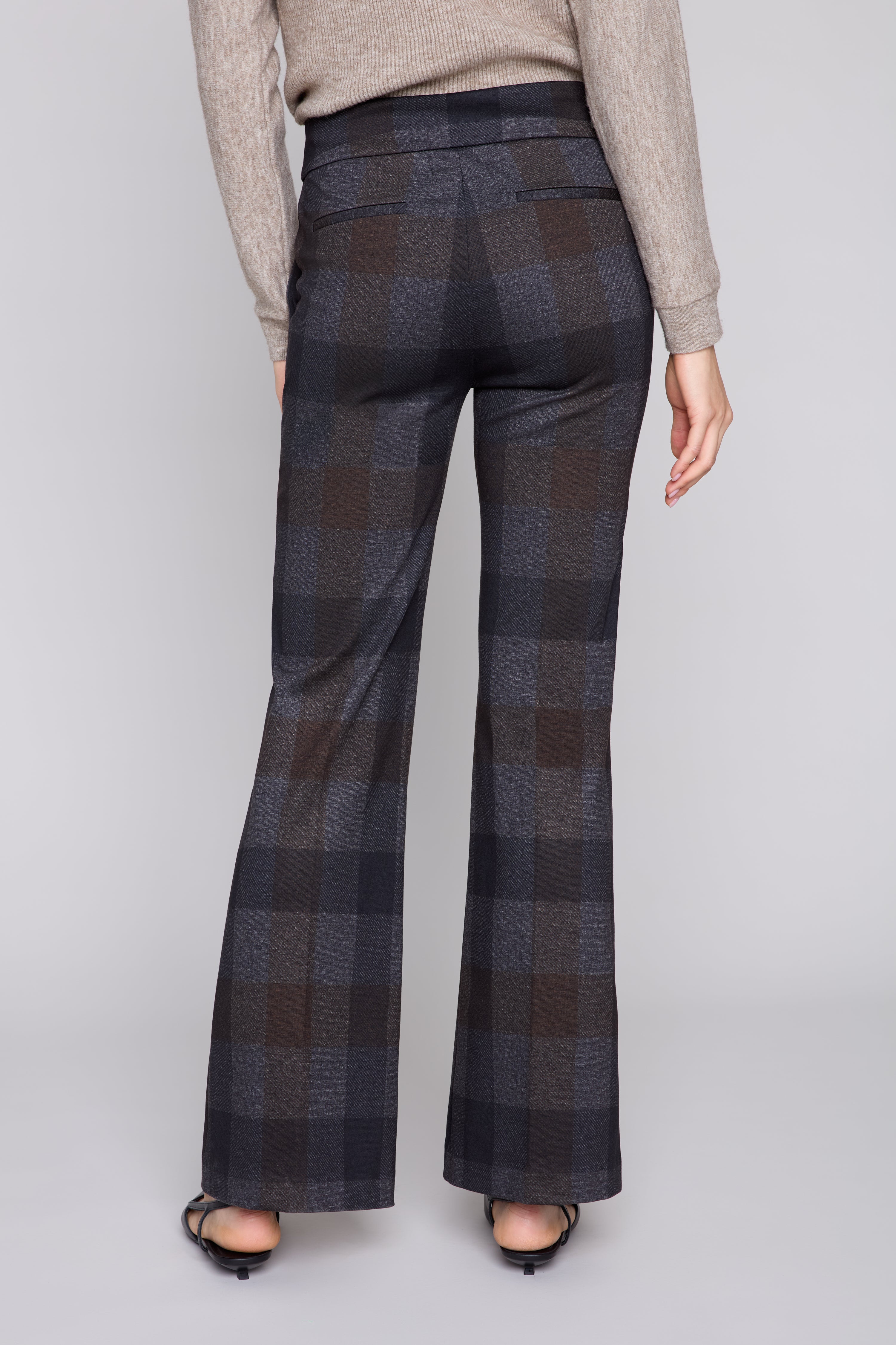 Bold Check Knit Pull-On Pants – Carbo Combo