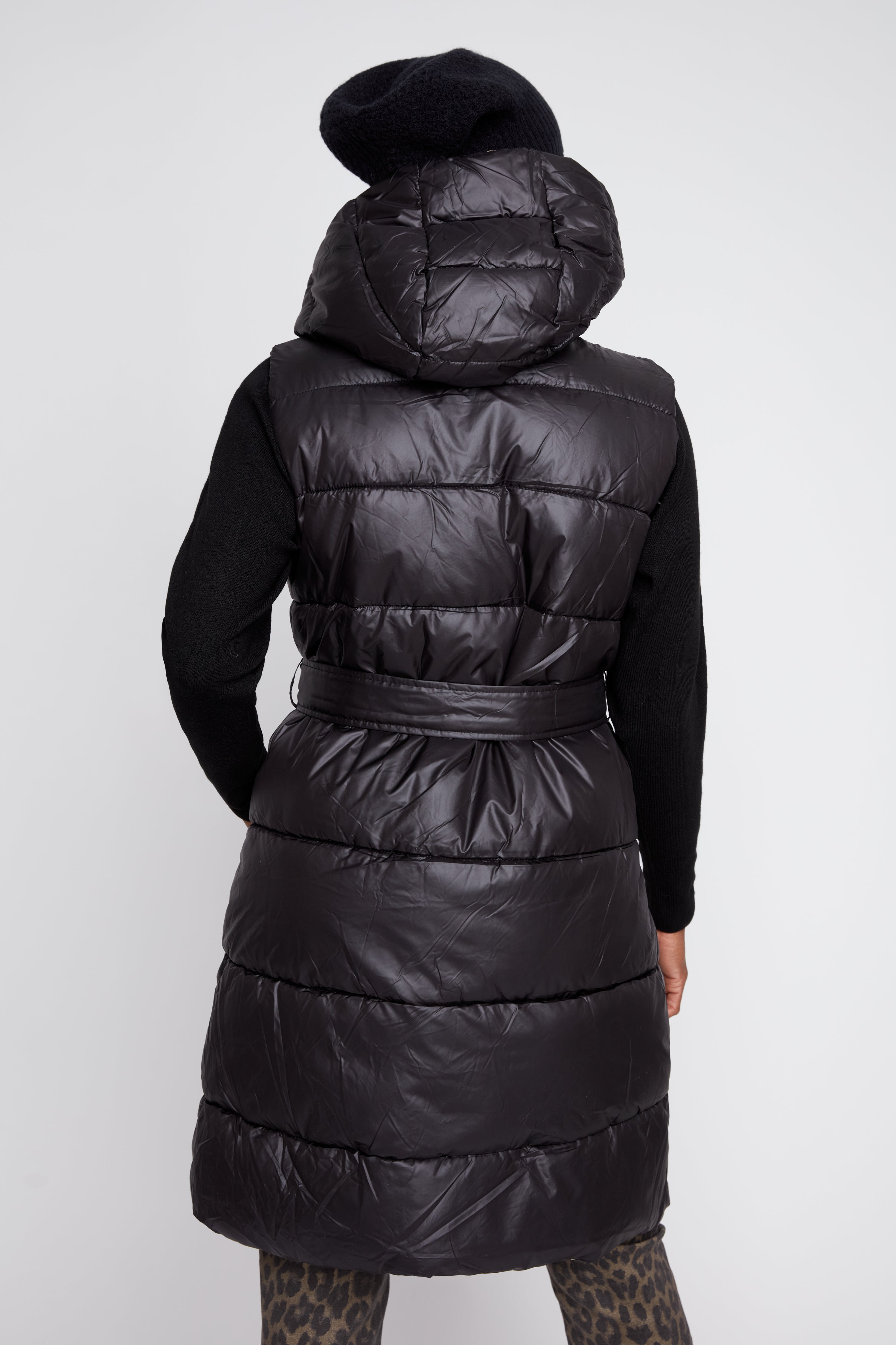 Gilet matelassé réversible à imprimé animalier