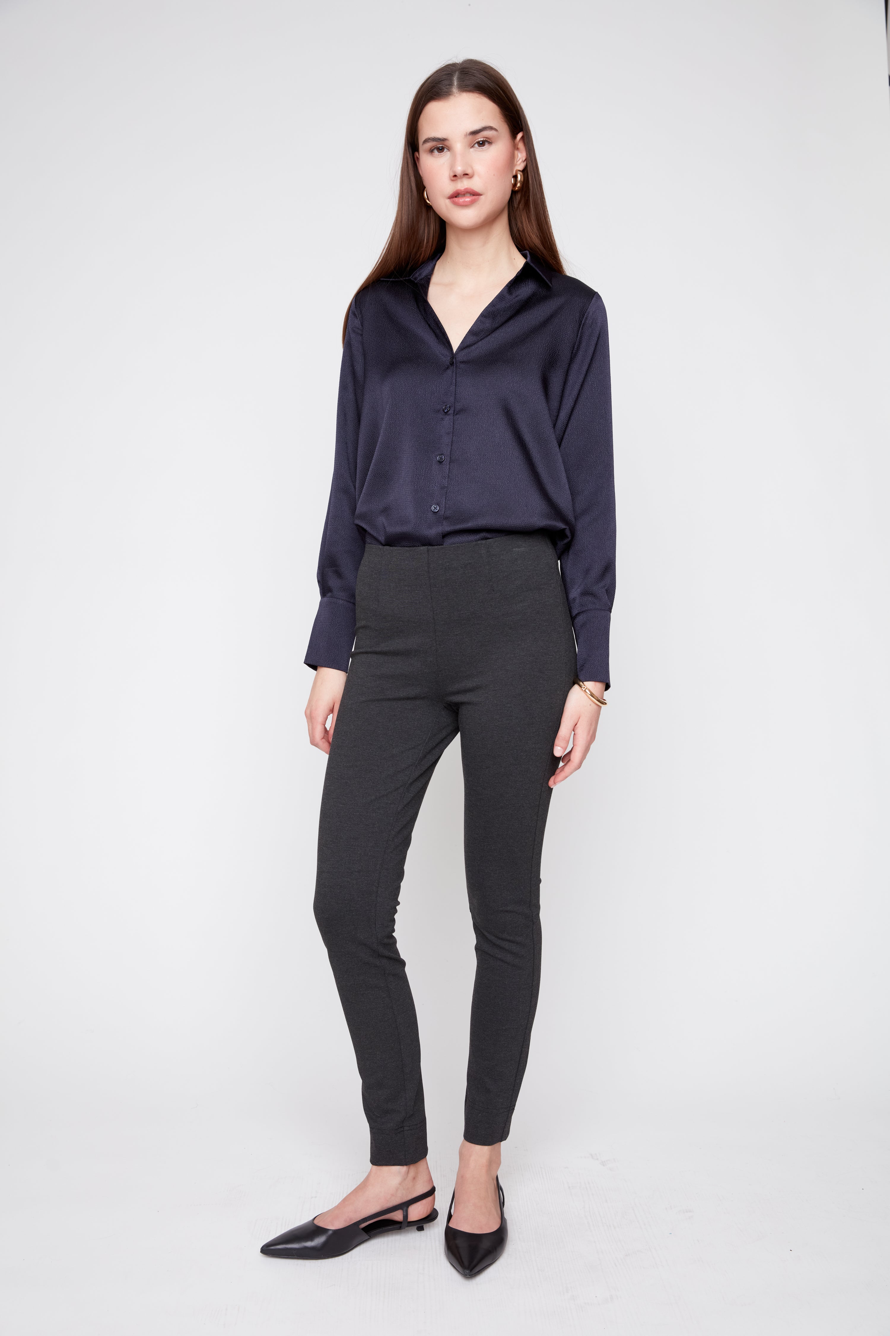 Classic Button-Down Shirt with Notched Collar